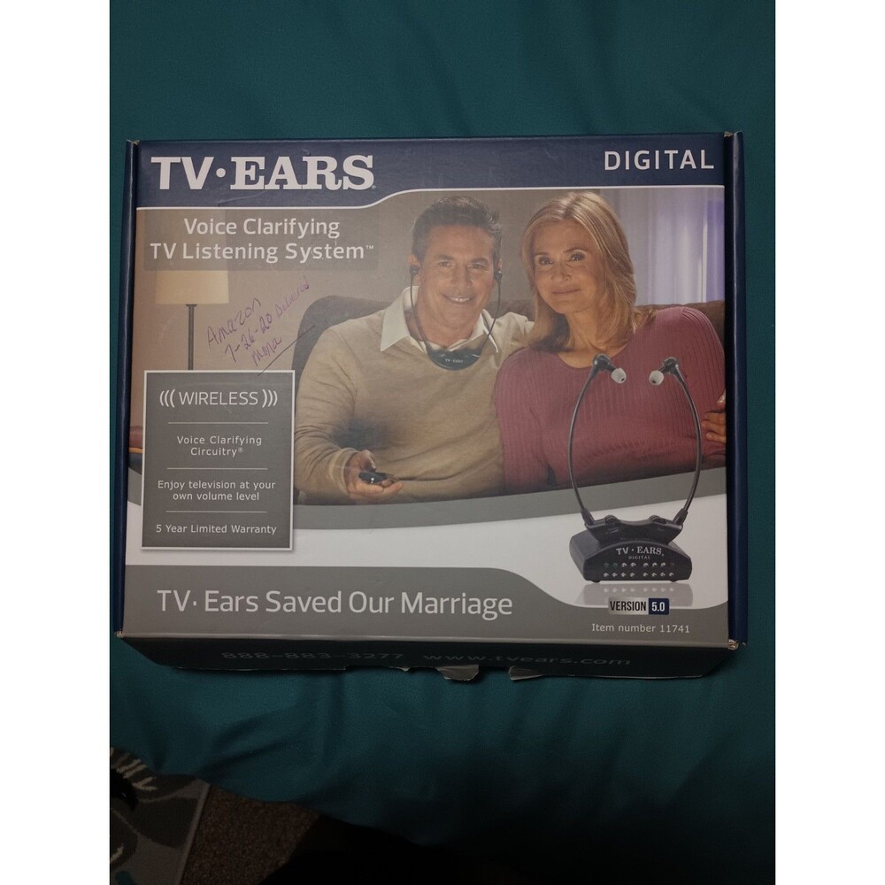 TV Ears Digital Wireless Voice Clarifying TV Listening System Version 5.0 11741